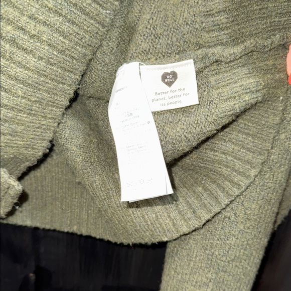 Madewell Textured Olive Cardigan Sweater Size XL - Picture 7 of 10